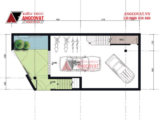 Tư vấn thiết kế nhà 4×16 có thang máy đẹp, phù hợp nhà phố đô thị kết hợp kinh doanh NP1151026