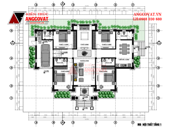 Tư vấn thiết kế nhà 4×16 có thang máy đẹp, phù hợp nhà phố đô thị kết hợp kinh doanh NP1151026