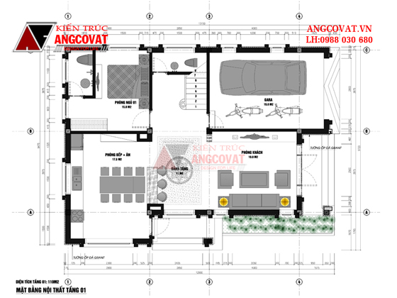 Tư vấn thiết kế nhà 4×16 có thang máy đẹp, phù hợp nhà phố đô thị kết hợp kinh doanh NP1151026