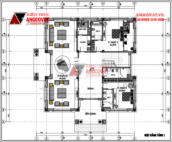 Tư vấn thiết kế nhà 4×16 có thang máy đẹp, phù hợp nhà phố đô thị kết hợp kinh doanh NP1151026