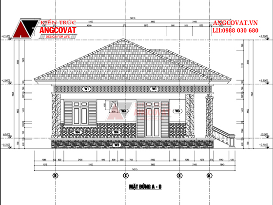 Tư vấn thiết kế nhà 4×16 có thang máy đẹp, phù hợp nhà phố đô thị kết hợp kinh doanh NP1151026