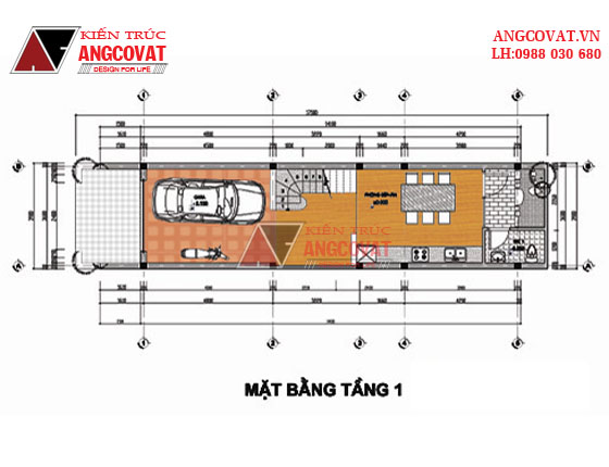 Tư vấn thiết kế nhà 4×16 có thang máy đẹp, phù hợp nhà phố đô thị kết hợp kinh doanh NP1151026