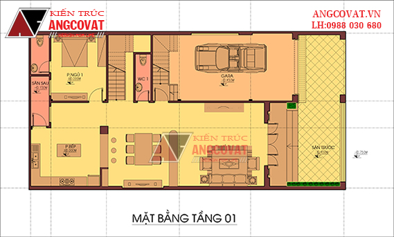 Tư vấn thiết kế nhà 4×16 có thang máy đẹp, phù hợp nhà phố đô thị kết hợp kinh doanh NP1151026
