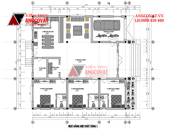 Tư vấn thiết kế nhà 4×16 có thang máy đẹp, phù hợp nhà phố đô thị kết hợp kinh doanh NP1151026