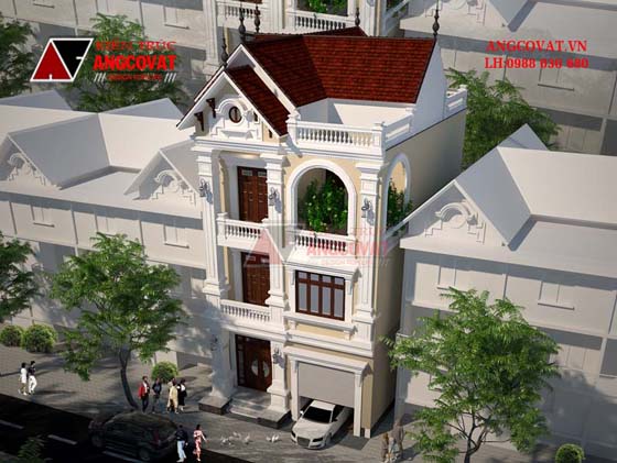 Tư vấn thiết kế nhà 4×16 có thang máy đẹp, phù hợp nhà phố đô thị kết hợp kinh doanh NP1151026