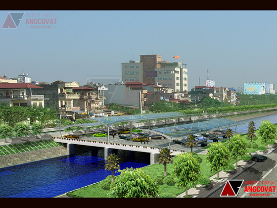 Thiết kế bãi đỗ xe - Bãi đỗ xe trên sông Tô Lịch