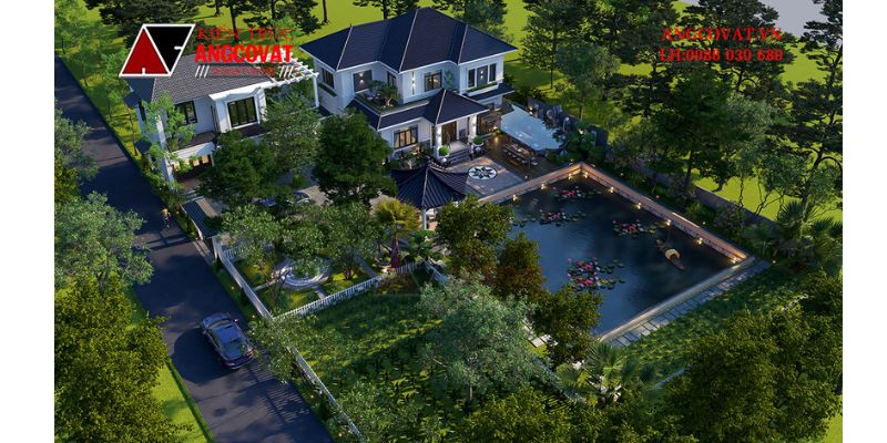 Góc nhìn khác của công trình biệt thự 130m2