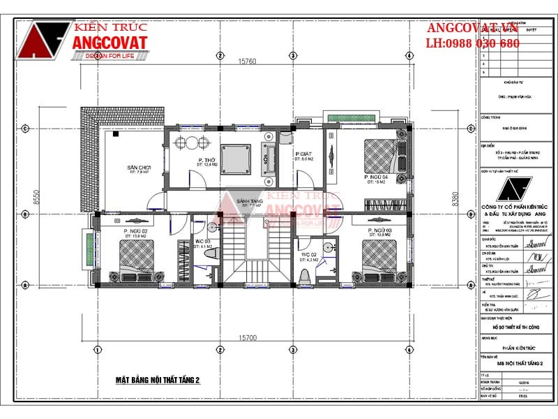 Hình ảnh mẫu thiết kế nhà đẹp 2 tầng 8x15m phong cách mái lệch đẹp tại Hưng  Yên BT220096