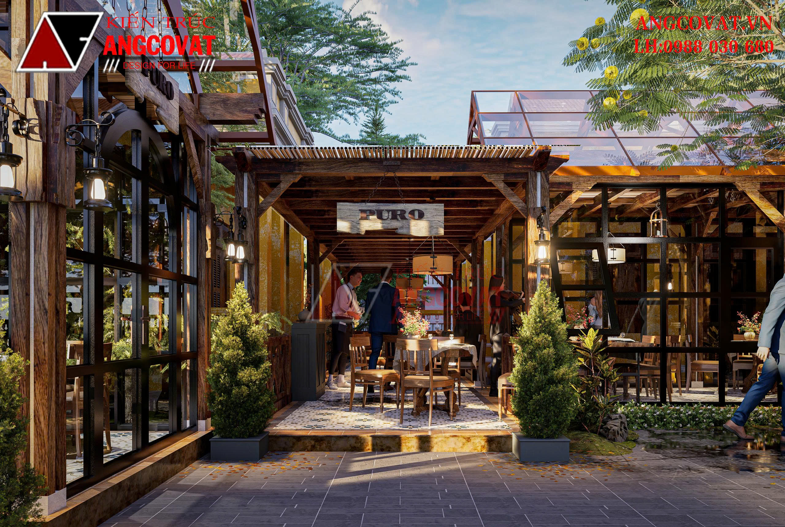 Sử dụng hệ mái bằng kính trong suốt giúp tối ưu ánh sáng, tạo sự thoáng đãng