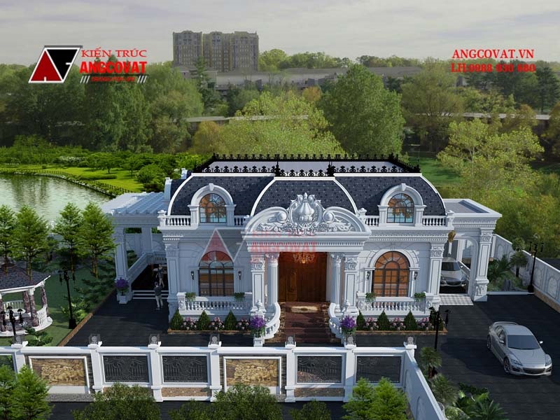 Best 11 mẫu biệt thự 1 tầng tân cổ điển đẹp HOT tại Việt Nam