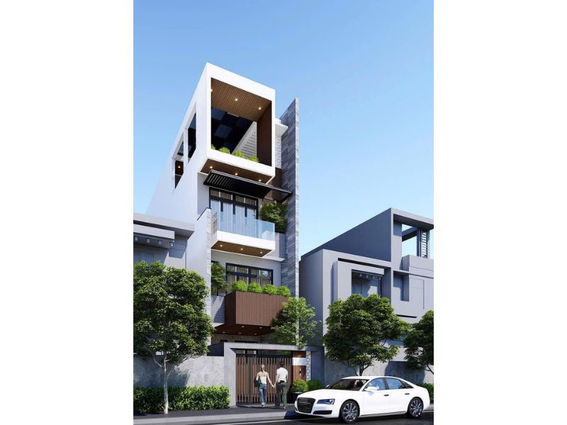 Nhà phố 4 tầng hiện đại
