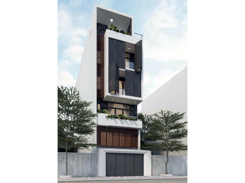 Nhà ống 4 tầng mặt tiền 5m