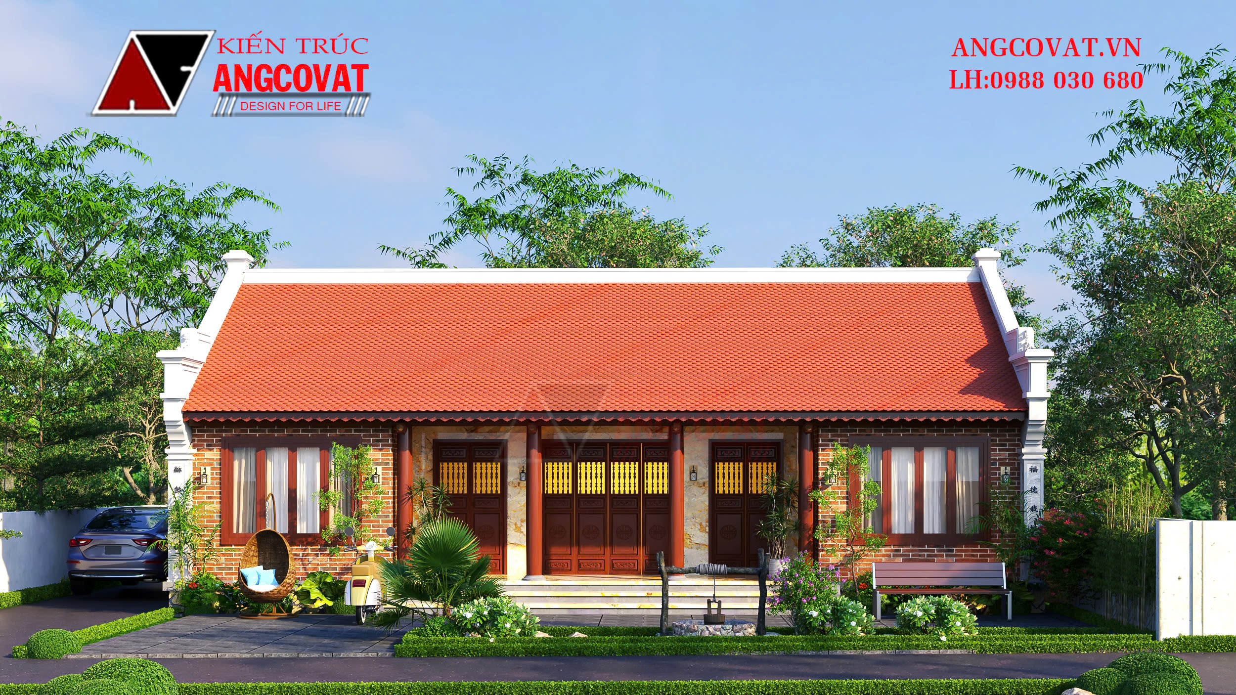 Không gian nhà đẹp 1 tầng kết hợp nhà thờ tại Hà Nội