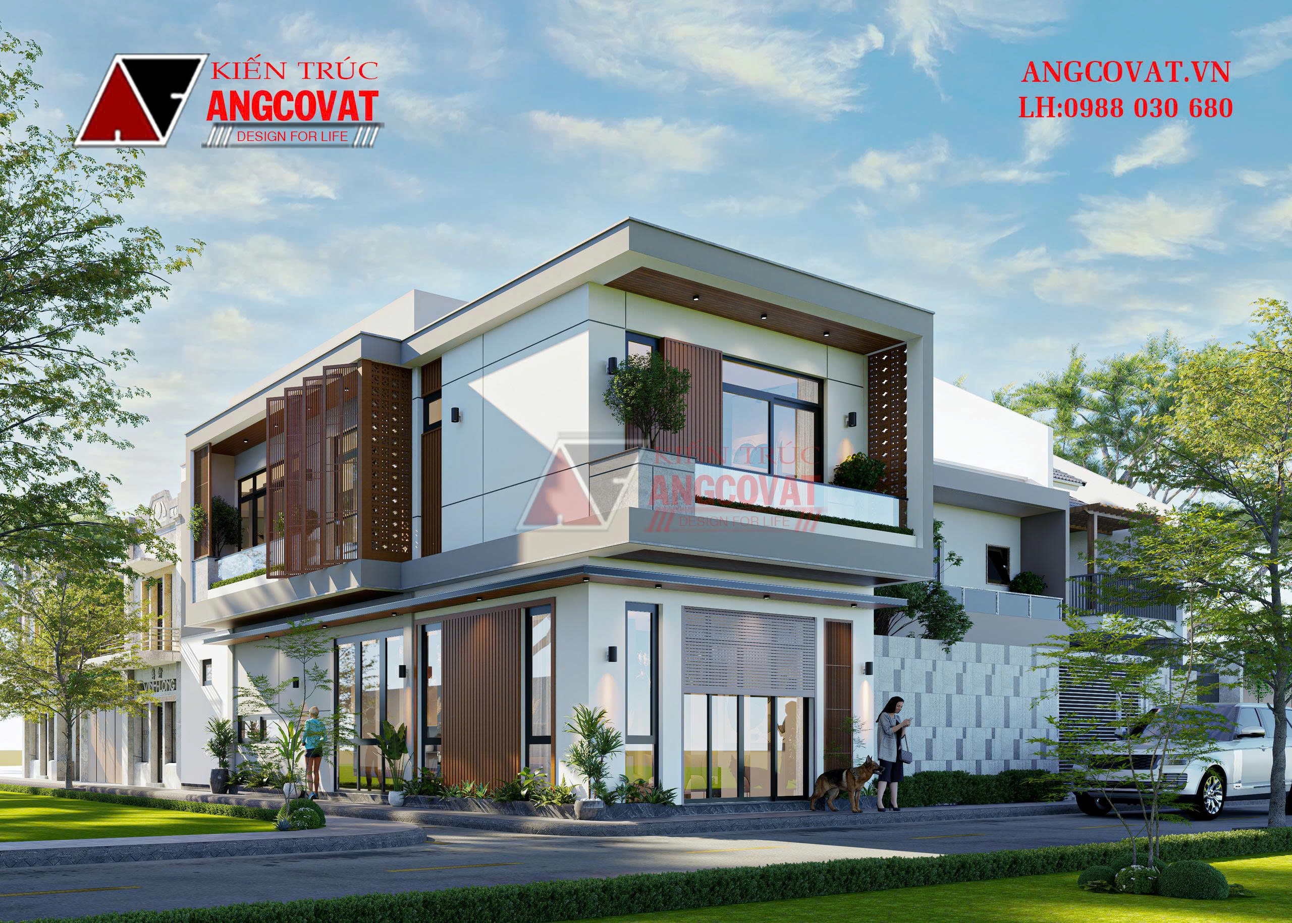 Kiến trúc nhà phố 2 tầng 80m2