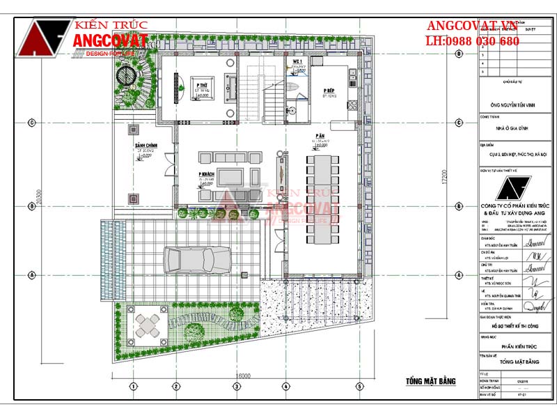 Bản vẽ quy hoạch tổng mặt bằng mẫu thiết kế nhà trên đất 300m2