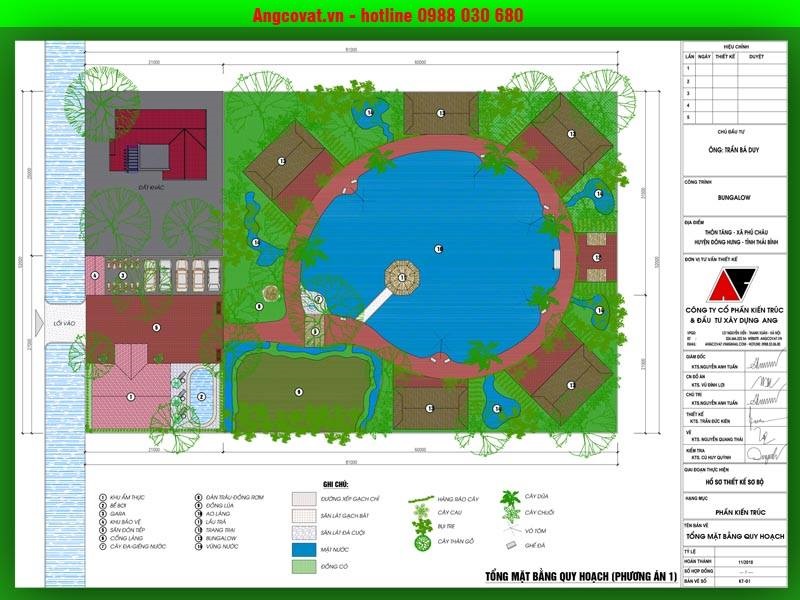  quy hoạch cảnh quan không gian trong bản vẽ thiết kế bungalow
