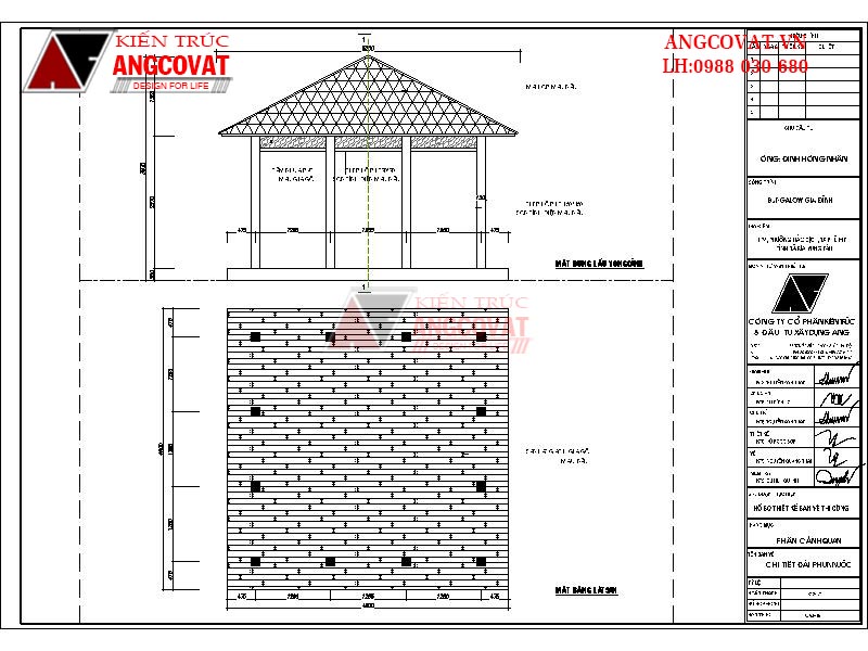 chi tiết thiết kế đài phun nước xây nhà kiểu bungalow nghỉ dưỡng