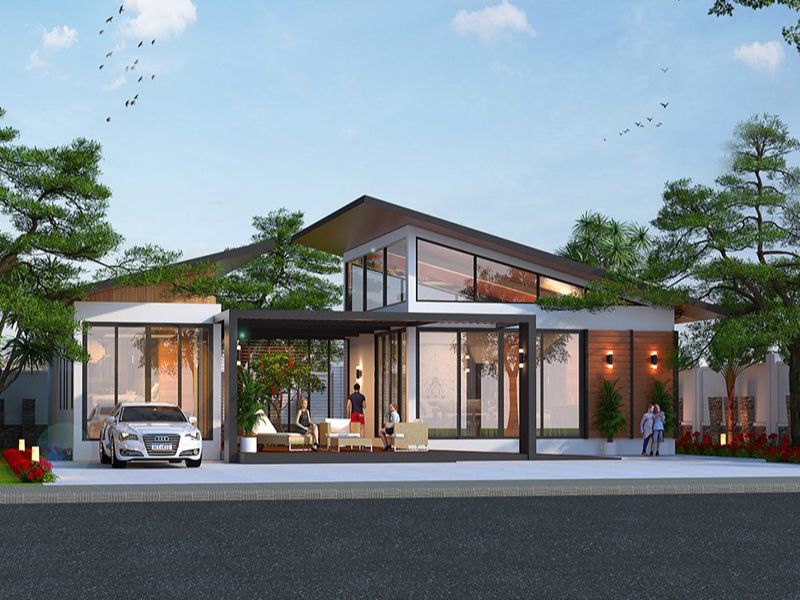 Mẫu thiết kế biệt thự 10x25m 1 tầng độc đáo, hiện đại