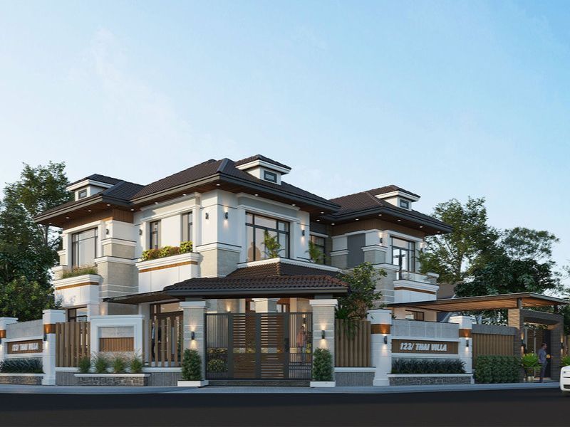 Vẻ đẹp thanh lịch, sang trọng của ngôi biệt thự 10x25m mái Nhật