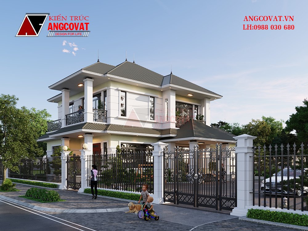 Thiết kế biệt thự 10x25m mái Nhật sang trọng hiện đại, tiện nghi đầy đủ