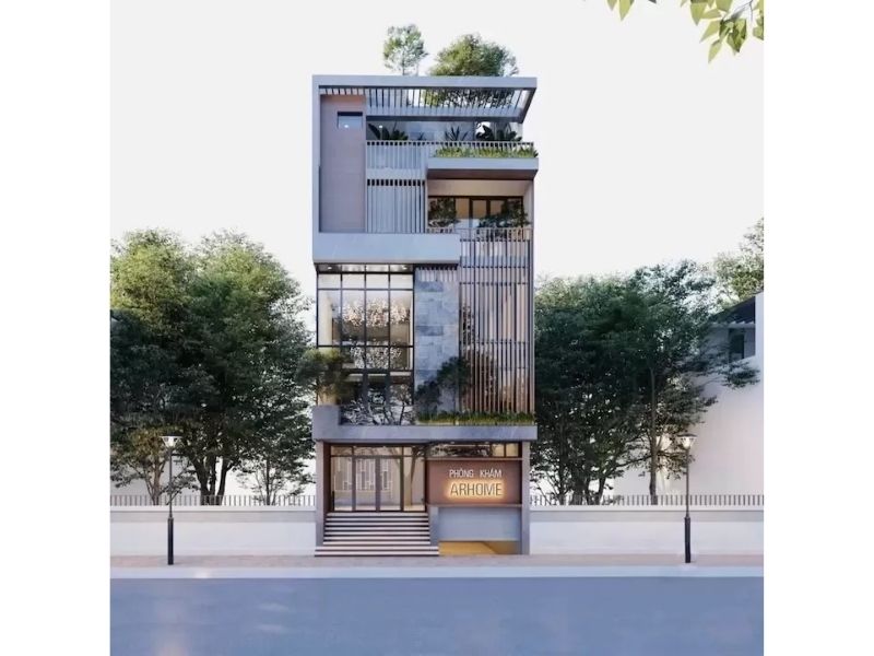 Nhà mặt tiền 10m sử dụng toàn bộ chất liệu kính hỗ trợ mô hình kinh doanh hiệu quả 