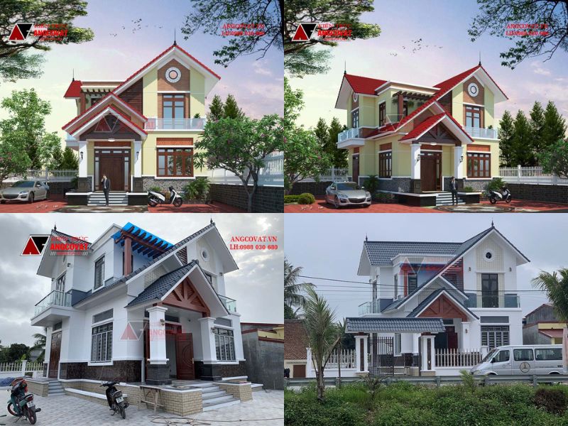 Xây trọn gói mẫu nhà vuông 9x10m 2 tầng chi phí 1,6 tỷ đồng