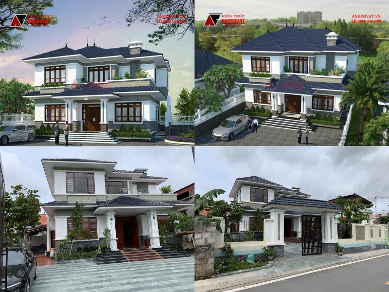 Hoàn thiện mẫu nhà 2 tầng mái Nhật 160m2 ở Hải Phòng 