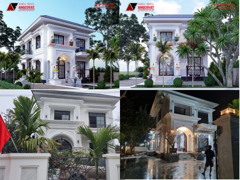 Thi công nha 2 tầng tân cổ điển sang trọng, đúng với bản vẽ thiết kế đến 99% 