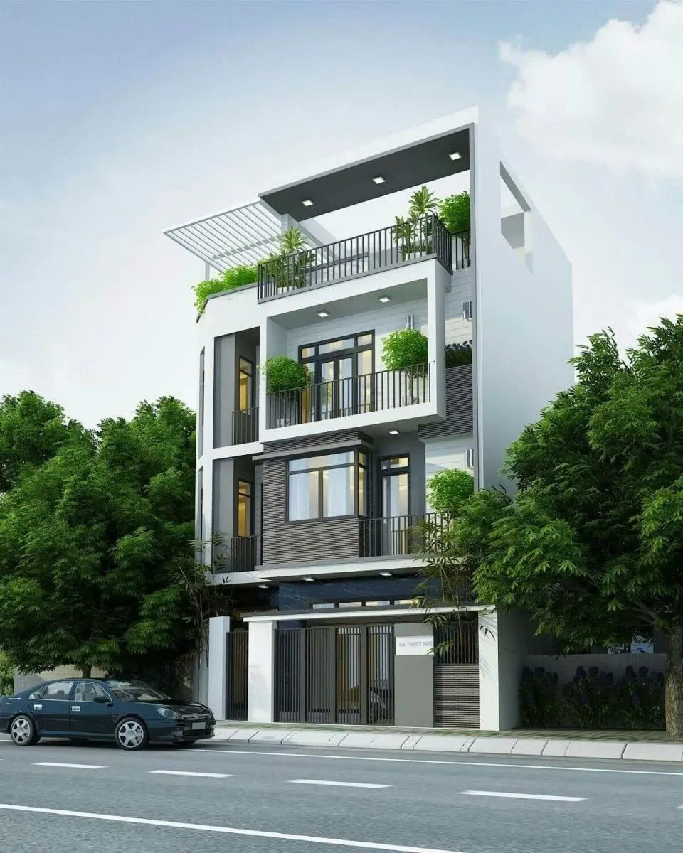 Mặt tiền nhà phố 4 tầng 100m2 rộng lớn