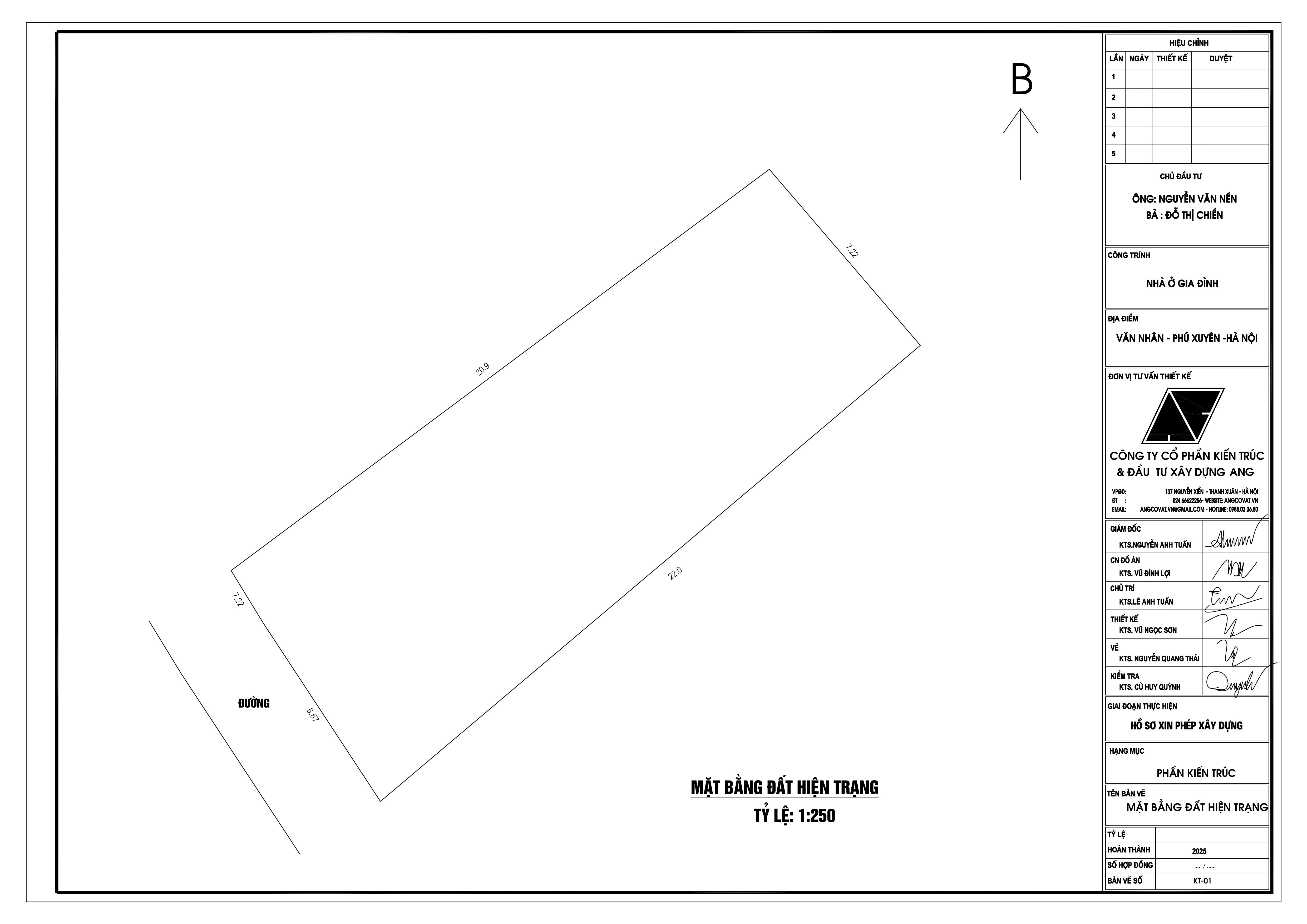 File Cad bản vẽ xin giấy phép xây dựng nhà 2 tầng