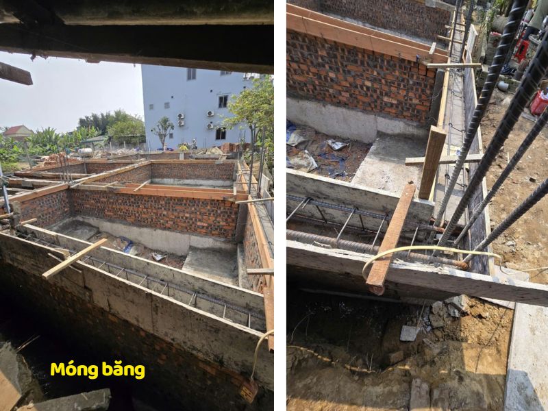 Đặc điểm của móng băng phù hợp với nền đất tốt, ít lún