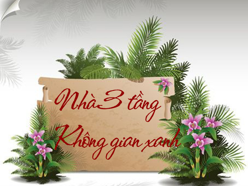 nhà 3 tầng không gian xanh