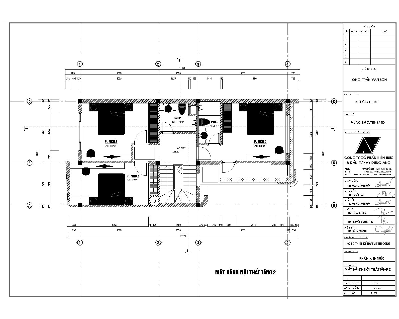 mặt bằng tầng 2 mẫu thiết kế nhà phố mặt tiền 7m