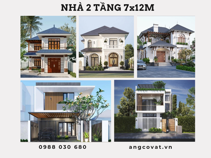 nhà 2 tầng 7x12m 4 phòng ngủ 