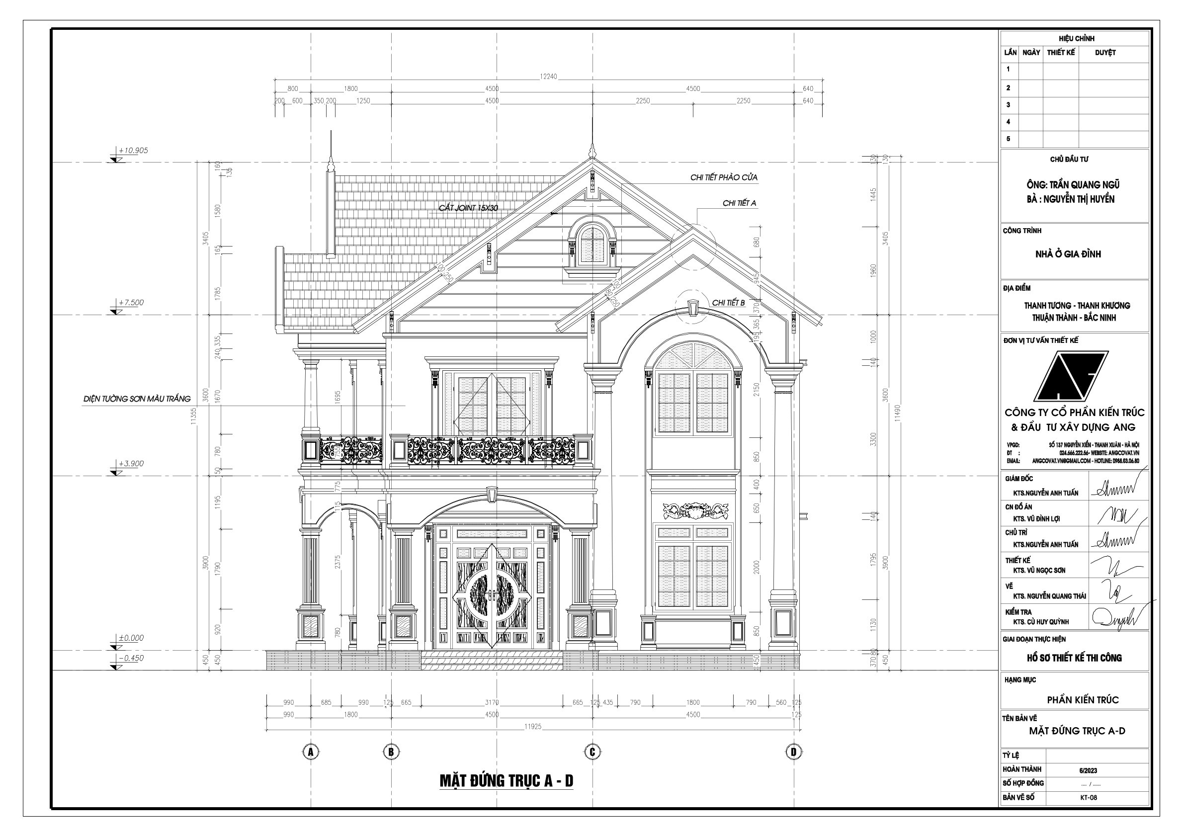 thiết kế chiều cao tầng 1 nhà 2 tầng 