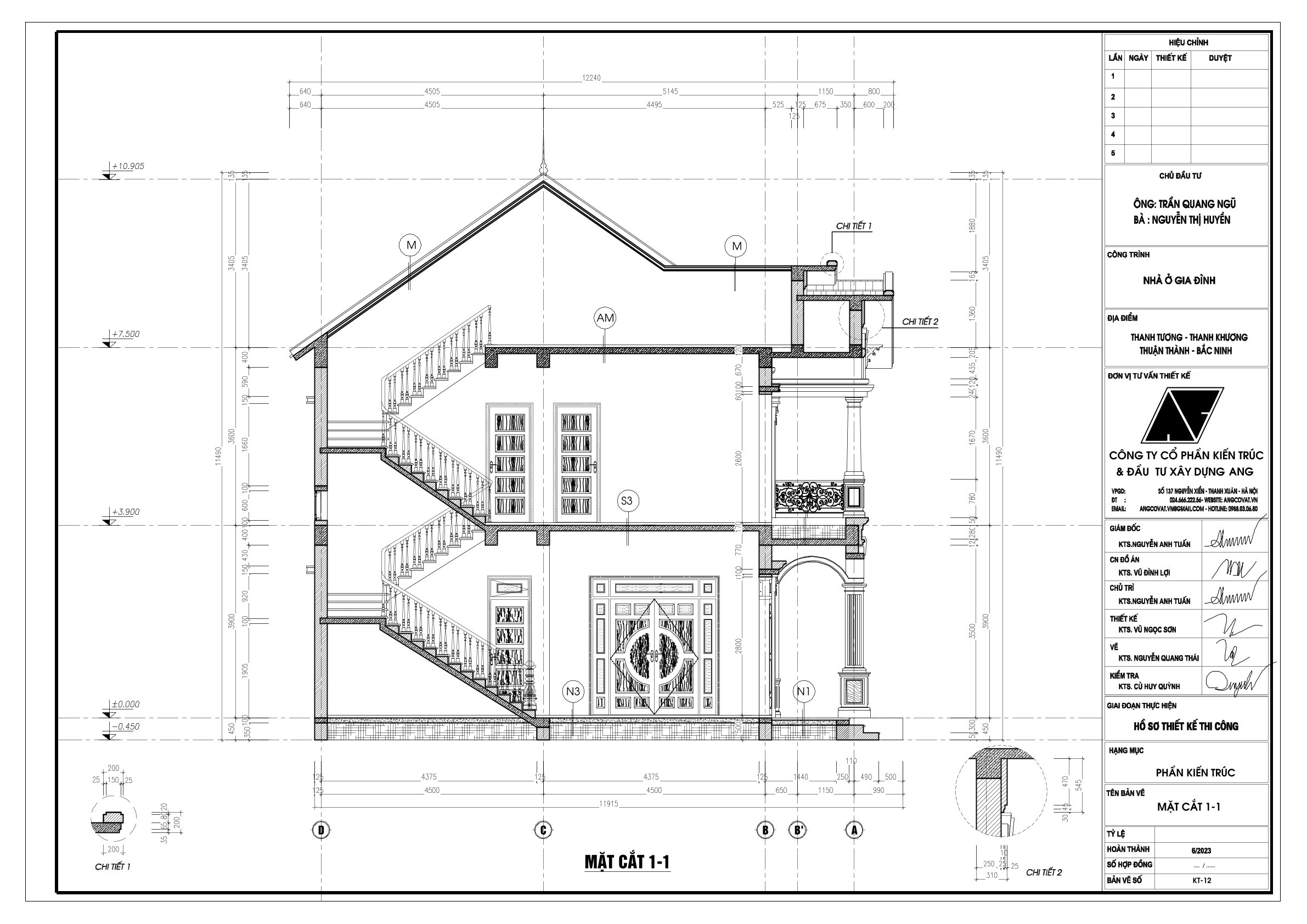 chiều cao tầng 1 nhà 2 tầng đẹp chuẩn phong thủy