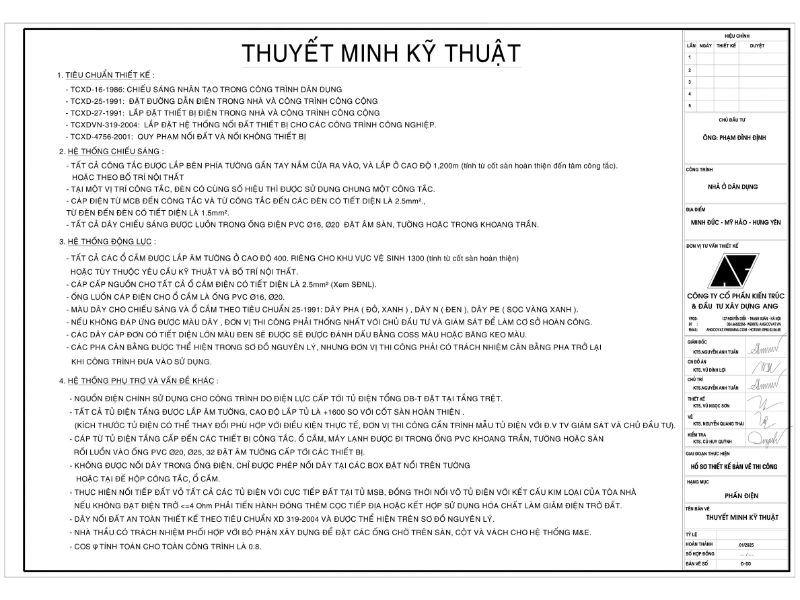 Thuyết minh kỹ thuật