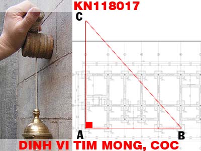 Cách định vị tim móng, cột khi thi công công trình nhà ở KN118017