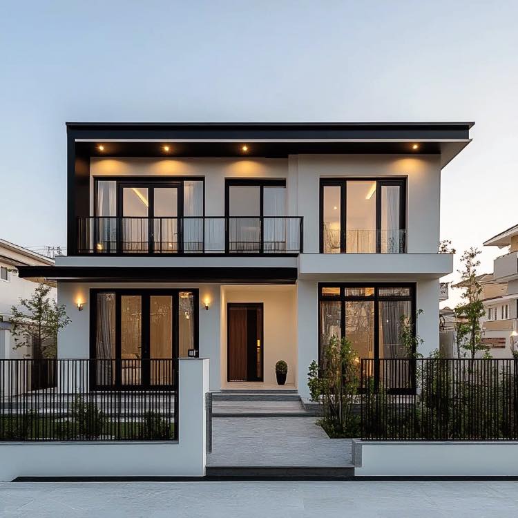 Thiết kế nhà 2 tầng 9x13m có chi phí thấp 