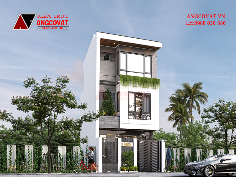 Vẻ ngoài hiện đại, sang trọng của mẫu nhà 40m2 3 tầng 