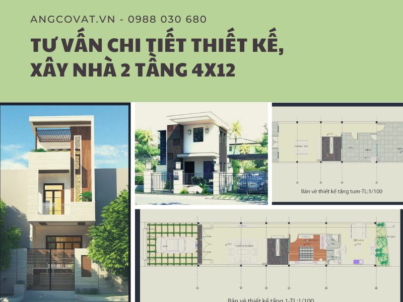 Mẫu thiết kế nhà nhà ống 3 tầng 4x12m | Blog Long Thuan