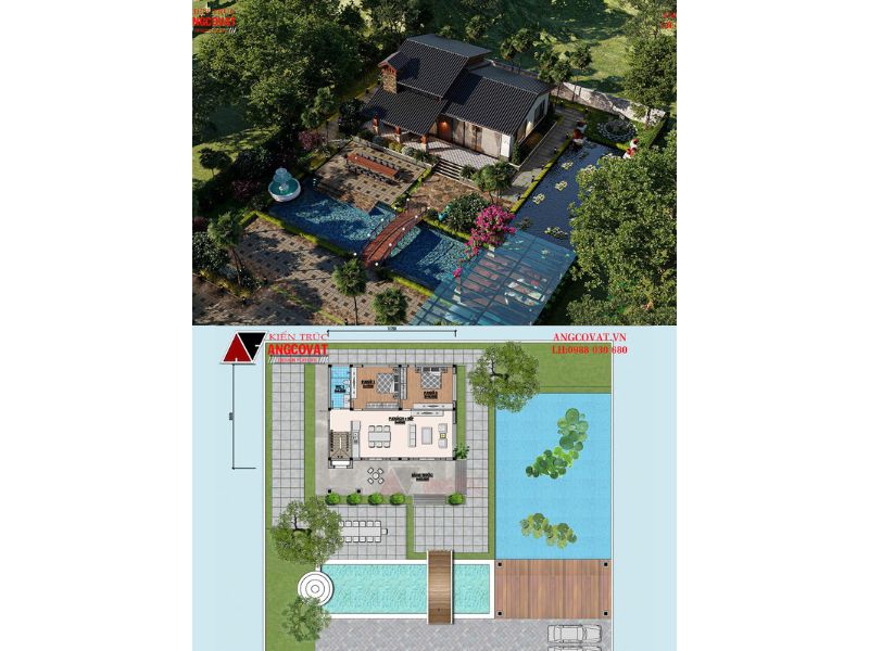 Nhà 100m2 3 phòng ngủ&nbsp;có sân vườn đẹp mắt