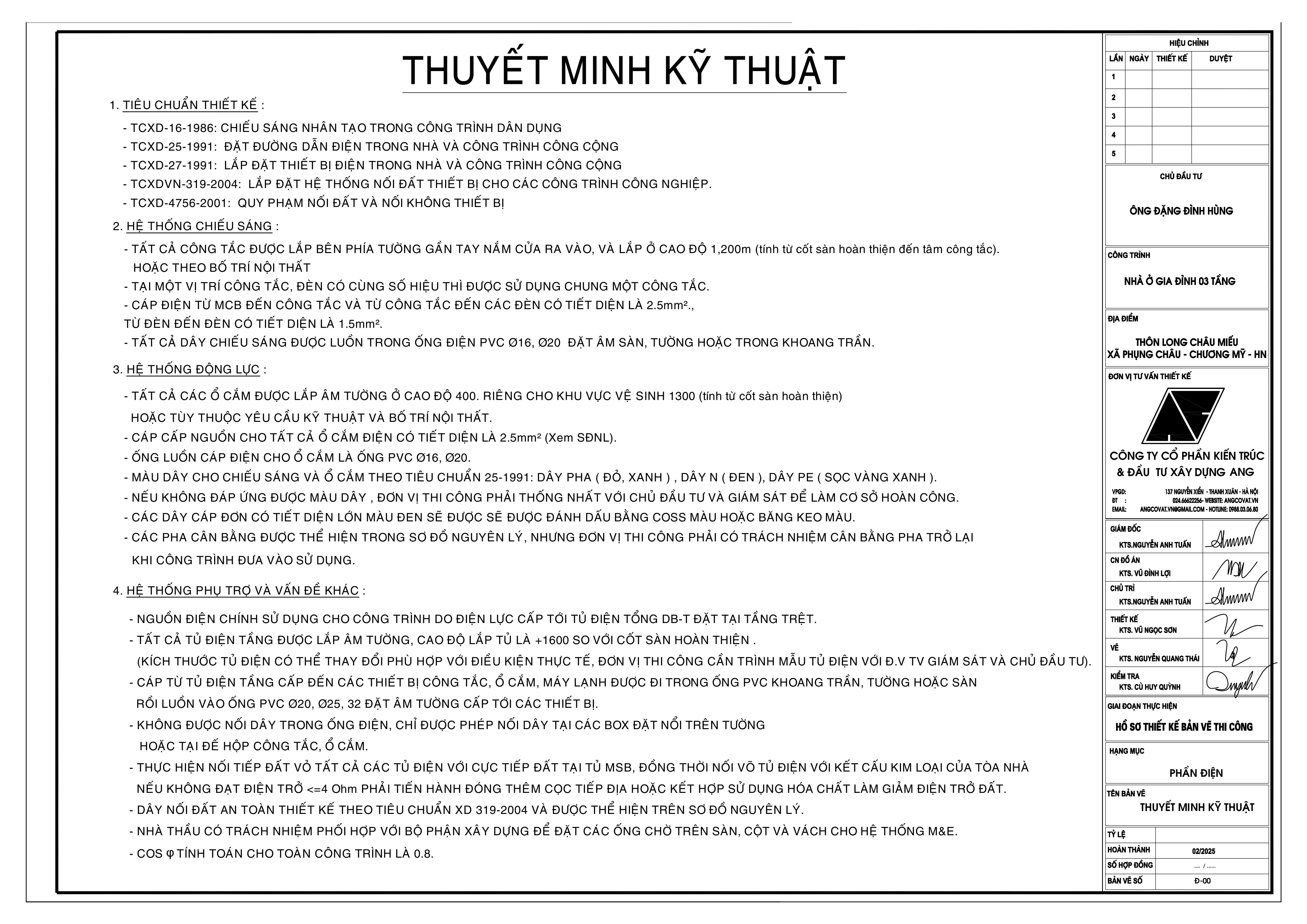 Bản vẽ điện nước nhà  2 tầng mái nhật