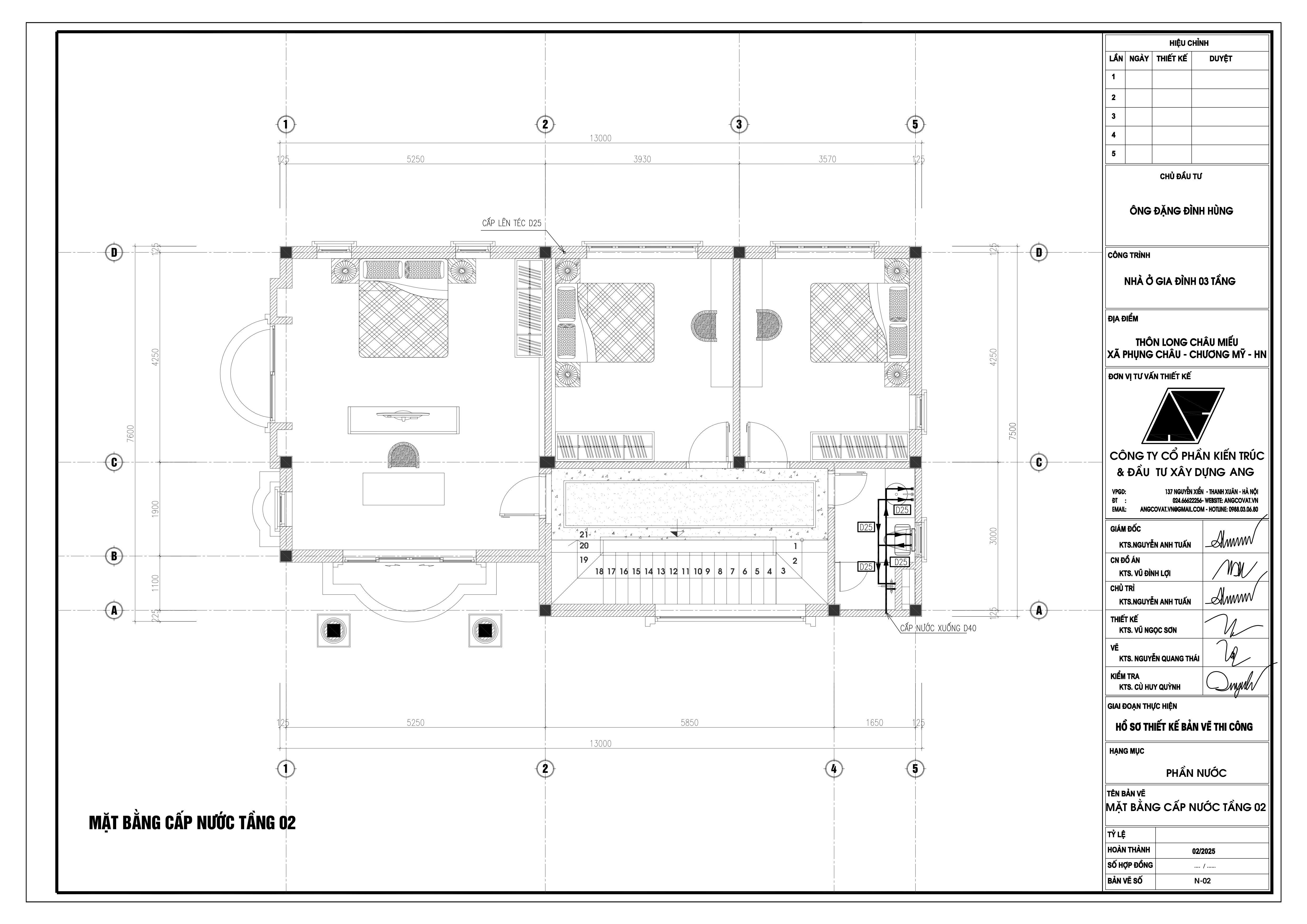 bản vẽ điện nước nhà  2 tầng mái nhật