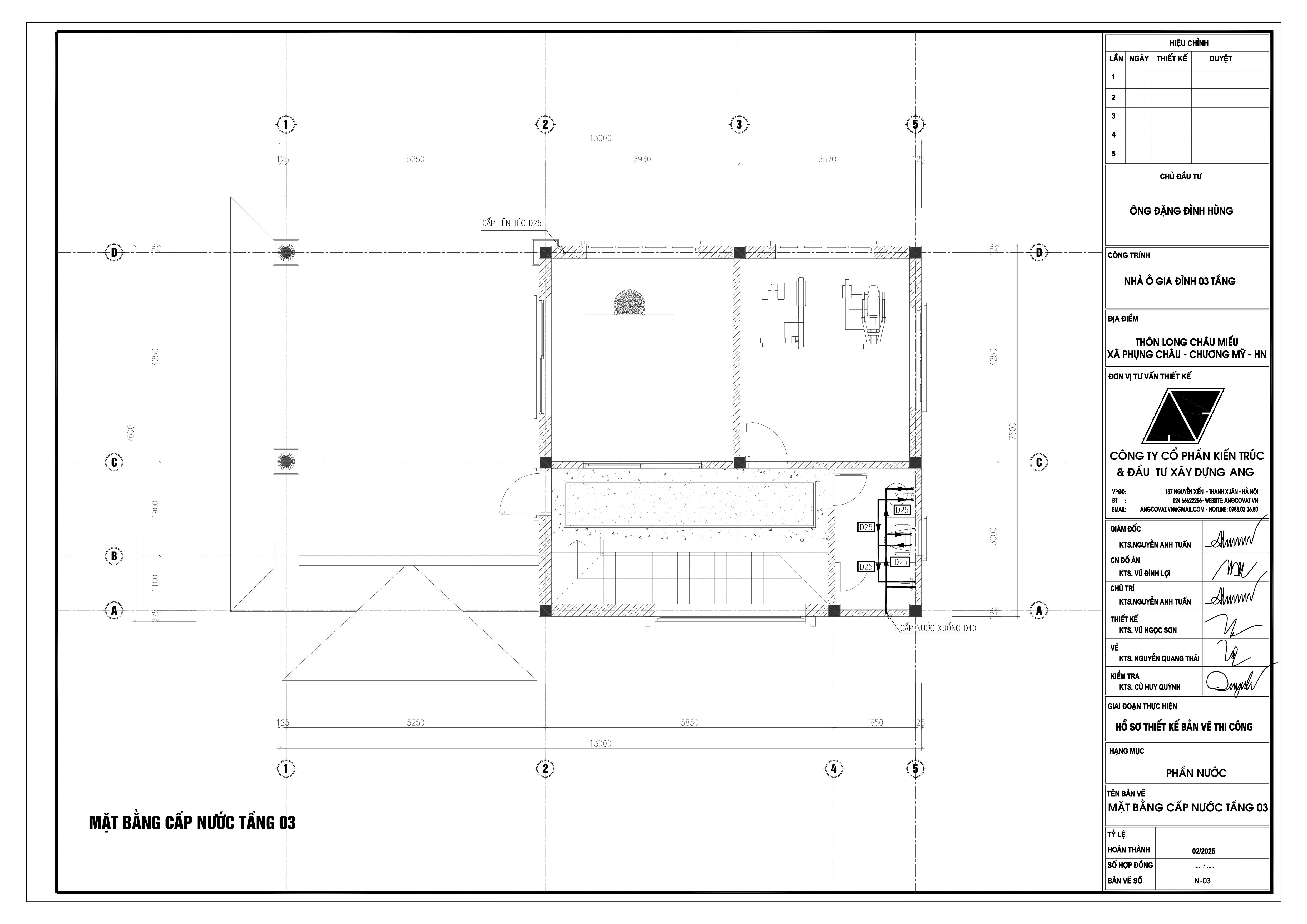 bản vẽ điện nước nhà  2 tầng mái nhật