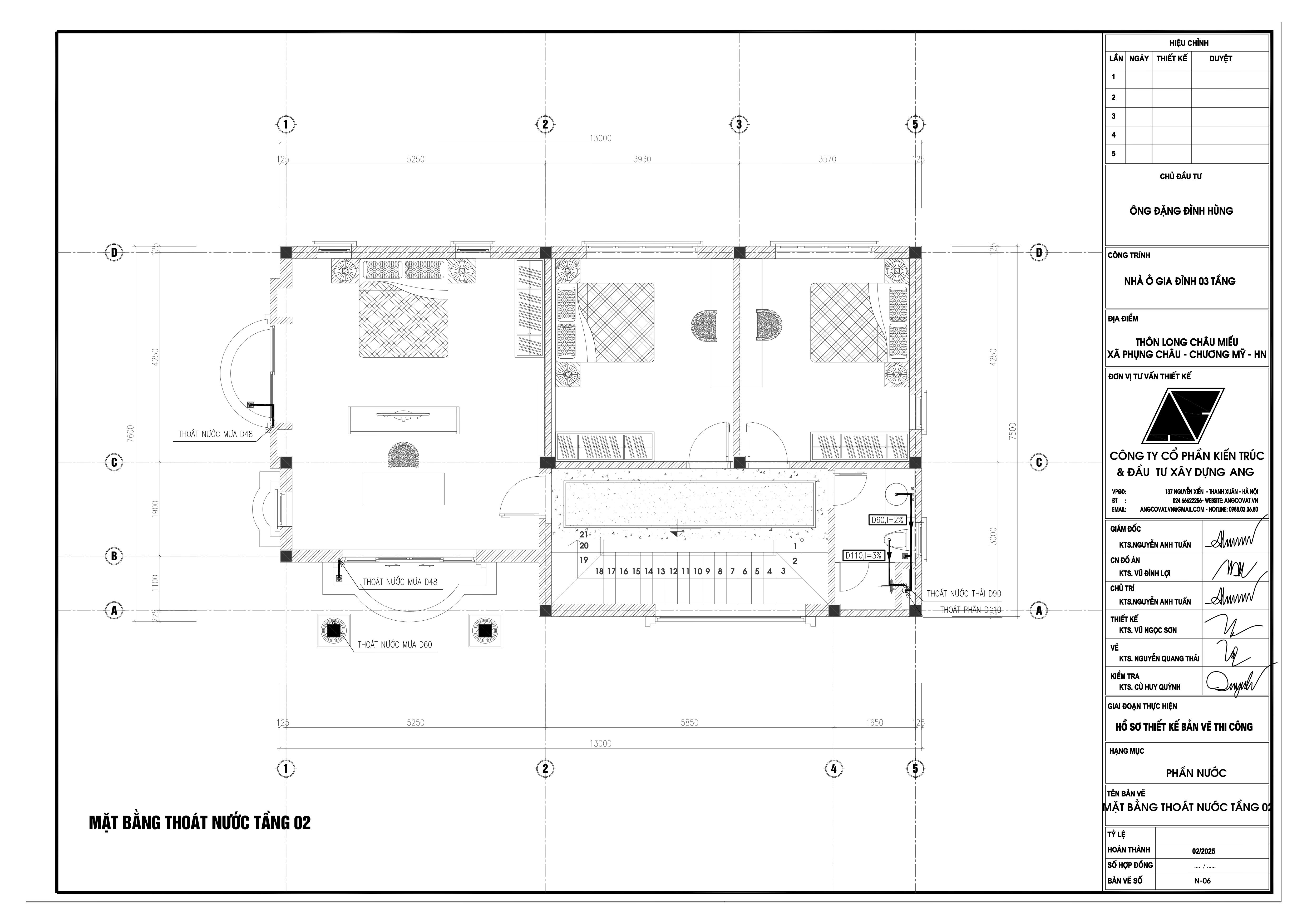 bản vẽ điện nước nhà  2 tầng mái nhật