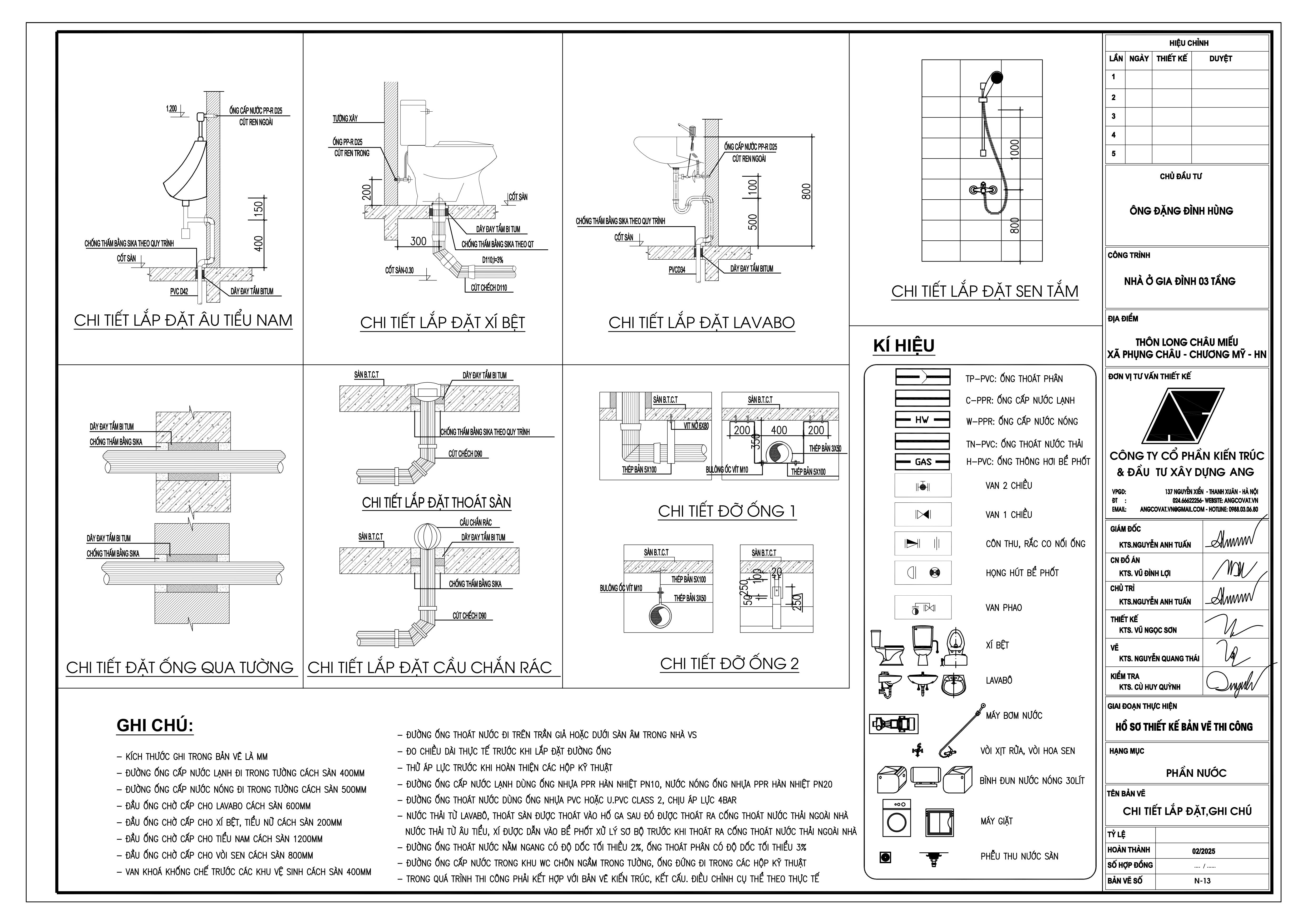 bản vẽ điện nước nhà  2 tầng mái nhật