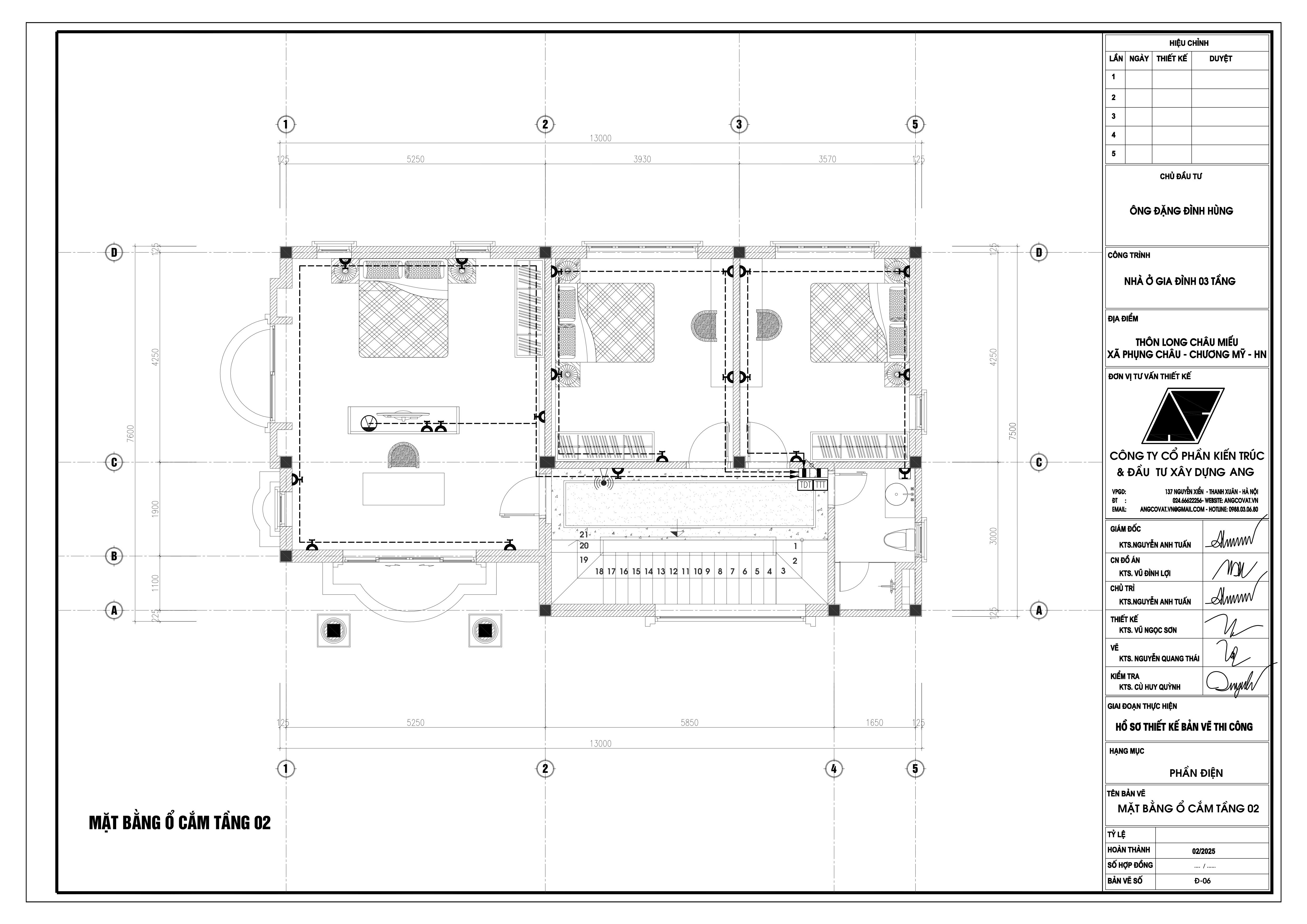 bản vẽ điện nước nhà  2 tầng mái nhật