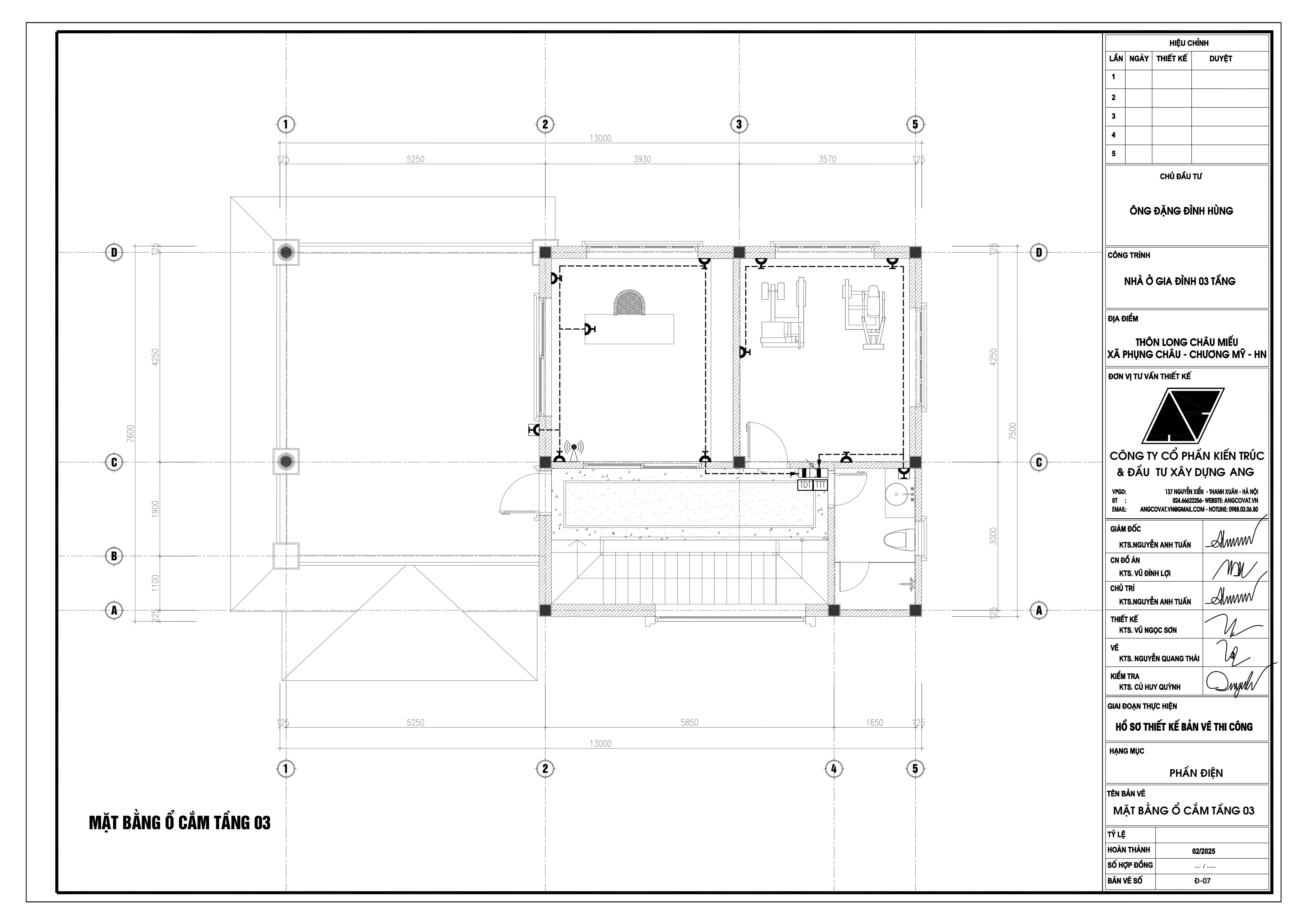bản vẽ điện nước nhà  2 tầng mái nhật