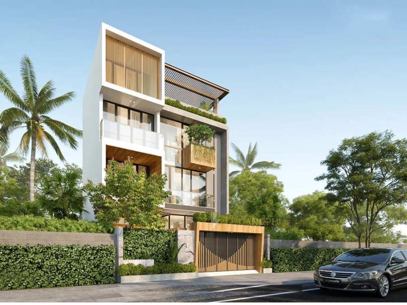 Ngân sách 4 tỷ cho mẫu nhà 4 tầng 150m2 hiện đại với vật liệu cao cấp 